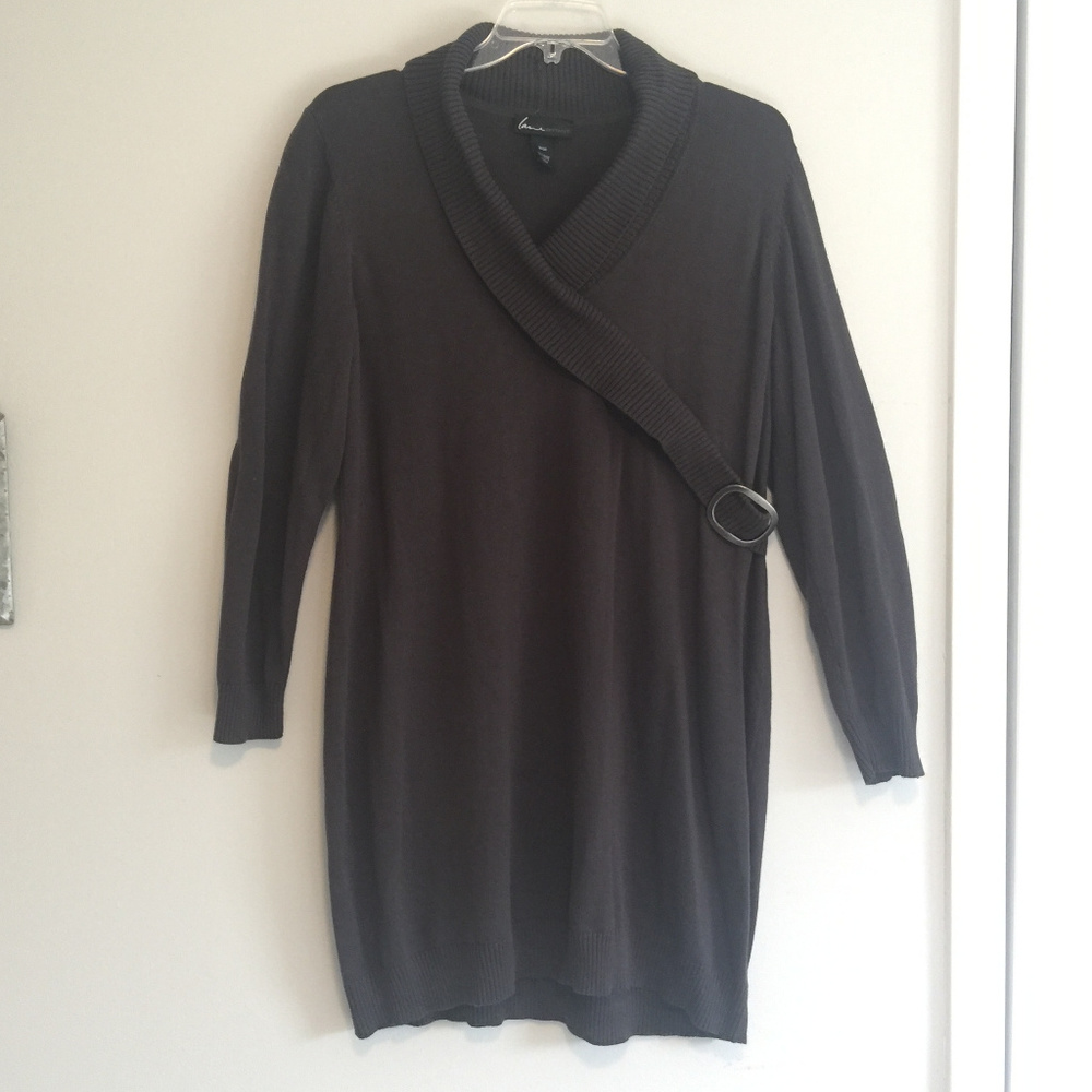 Brown, Long Sleeve, Sweater Dress by Lane Bryant